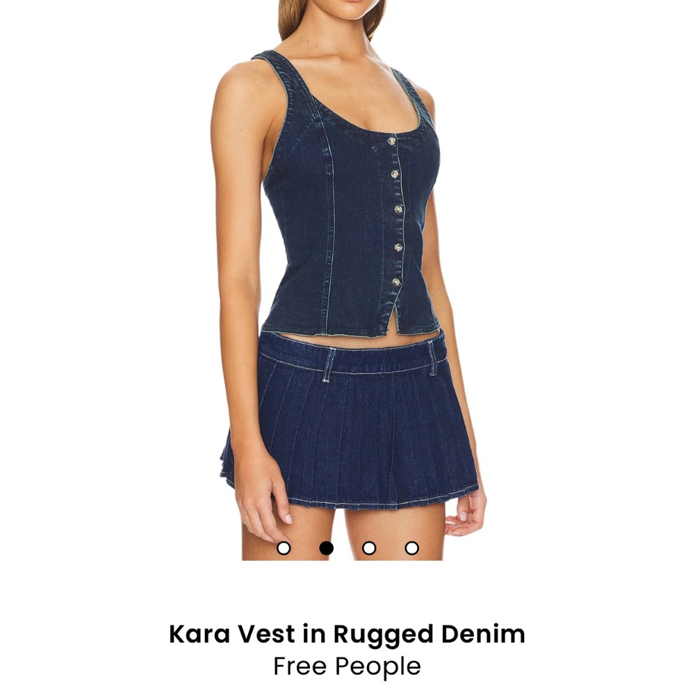 Free people Kara Vest in Rugged Denim szM NWT